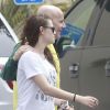 Kristen Stewart à la sortie de son cours de gym avec son professeur le 21 juillet 2012 à Los Angeles, quelques jours après avoir trompé Robert Pattinson