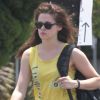 Kristen Stewart  se rend à la salle de sport le 18 juillet 2012, un jour après avoir trompé Robert Pattinson la veille avec Rupert Sanders, réalisateur de Blanche-Neige et le chasseur
