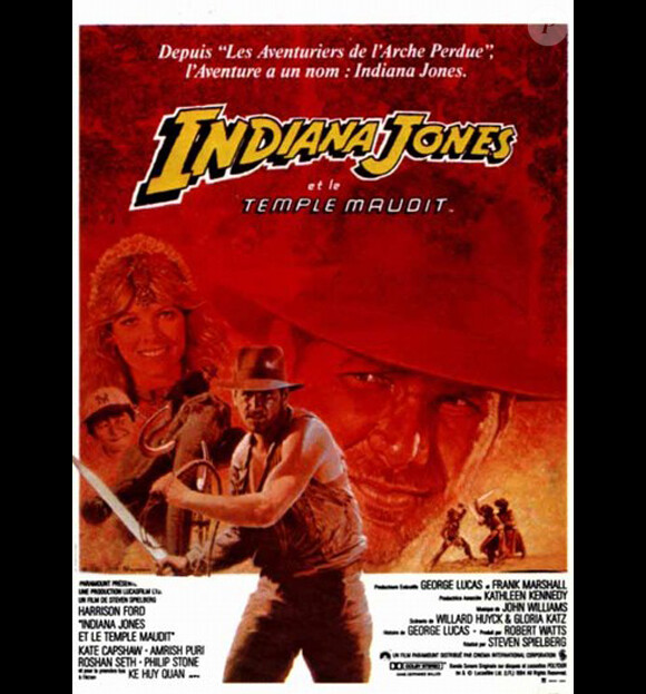 Harrison Ford dans Indiana Jones et le temple maudit (208) de Steven Spielberg (1984).