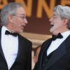 George Lucas et Steven Spielberg en mai 2008 à Cannes.