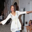 Sonia Rolland heureuse à Ibiza pour présenter le film  Désordres , le 26 juillet 2012.