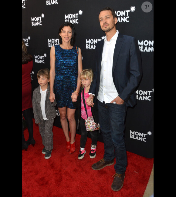 Liberty Ross en famille avec ses enfants Skyla et Tennyson, et son mari Rupert Sanders, le 25 février 2012