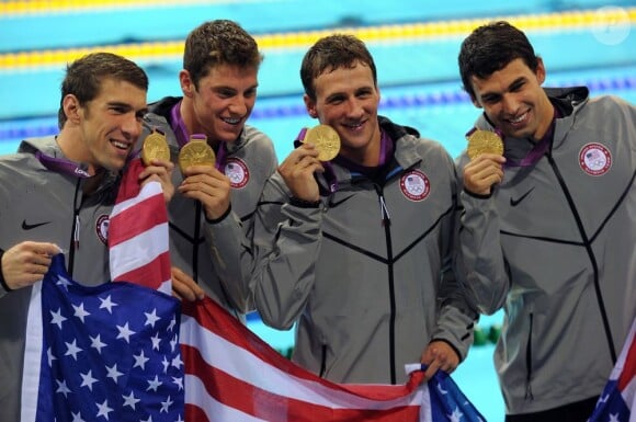 L'équipe américaine a décroché l'argent lors du relais 4x200 m lors des Jeux olympiques de Londres le 31 juillet 2012