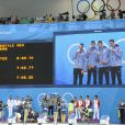 L'équipe de France composée d'Amaury Leveaux, Grégory Mallet, Clément Lefert et Yannick Agnel a décroché l'argent lors du relais 4x200 m lors des Jeux olympiques de Londres le 31 juillet 2012