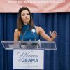 Sérieuse, Eva Longoria préside le Summit for Women Vote 2012, à Miami le 4 août 2012