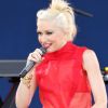 Gwen Stefani en live avec No Doubt sur le plateau de l'émission Good Morning America. New York, le 27 juillet 2012.