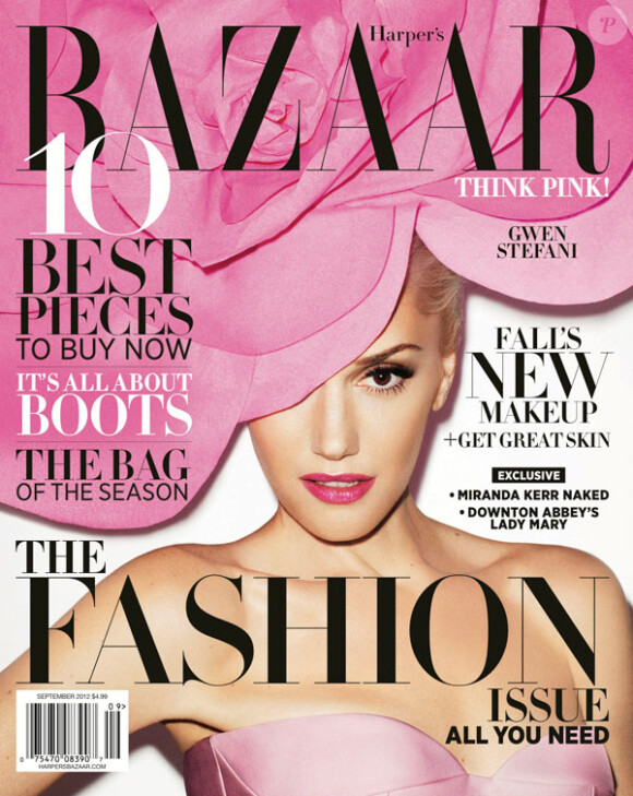 Gwen Stefani, photographiée par Terry Richardson pour le numéro de septembre 2012 du Harper's Bazaar.
