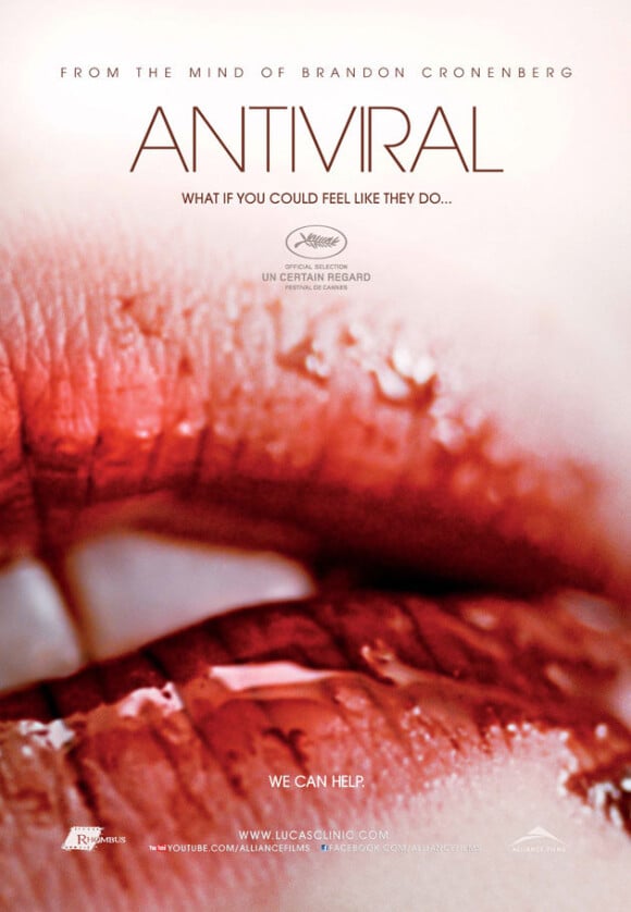 La première affiche du film de Brandon Cronenberg, Antiviral.
