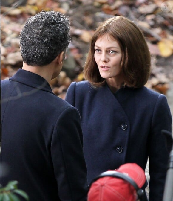 French actress Vanessa Paradis and actor/director John Turturro are filming a scene for their new movie 'Fading Gigolo', in Prospect Park, Brooklyn, New York City, NY, USA on October 26, 2012. Photo by Charles Guerin/ABACAPRESS.COM27/10/2012 - New York City