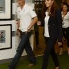Kate Middleton et le prince Harry en visite au Team GB au village olympique le 9 août 2012 lors des JO de Londres.