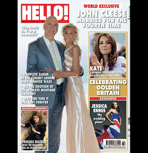 John Cleese et sa femme Jennifer Wade en couverture de Hello! Magazine - août 2012
