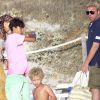 Boris Becker, sa femme Lilly Kerssenberg et leur fils Amadeus en vacances en famille à Formentera le 13 août 2012