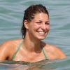 La sublime Laury Thilleman au Club 55 à Saint-Tropez, le 21 août 2012