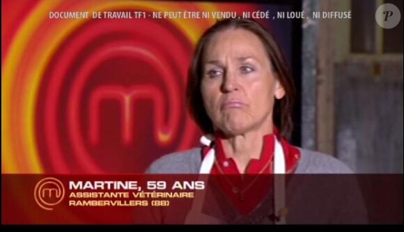 Masterchef saison 3, épisode du 23 août 2012 sur TF1 - Martine