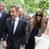 Carla Bruni et Nicolas Sarkozy à Paris, le 10 juin 2012.