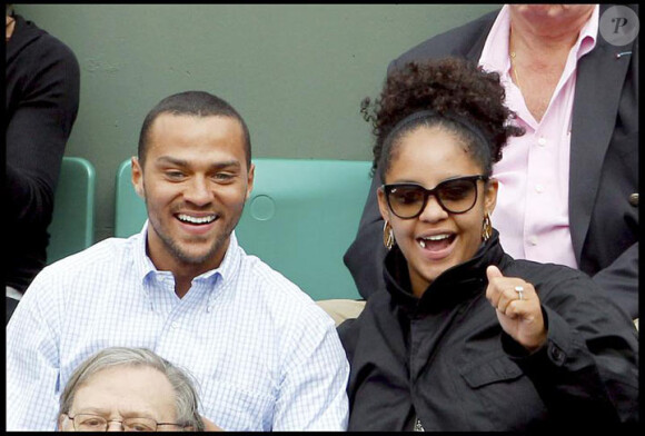 Jesse Williams et sa femme Aryn Drake-Lee en mai 2010 à Paris lors du tournoi de Roland Garros.