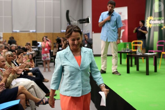 Ségolène Royal assistait à l'université d'été d'Europe Ecologie - Les Verts à Poitiers, le 22 août 2012.