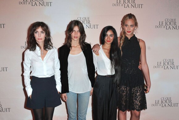 Anne Parillaud, Marine Vacth, Sarra Elborg et Nora Arnezeder lors de l'avant-première du film Ce que le jour doit à la nuit le 3 septembre 2012 à Paris