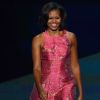 Michelle Obama super-héroïne de la Convention démocrate à Charlotte (Caroline du Nord), le 4 septembre 2012.