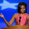 Michelle Obama super-héroïne de la Convention démocrate à Charlotte (Caroline du Nord), le 4 septembre 2012.