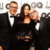 Stefano Gabbana et Domenico Dolce en compagnie de leur égérie Monica Bellucci, sont récompensés de l'award de Créateurs de l'Année lors des GQ Men Of The Year Awards 2012. Londres, le 4 septembre 2012.