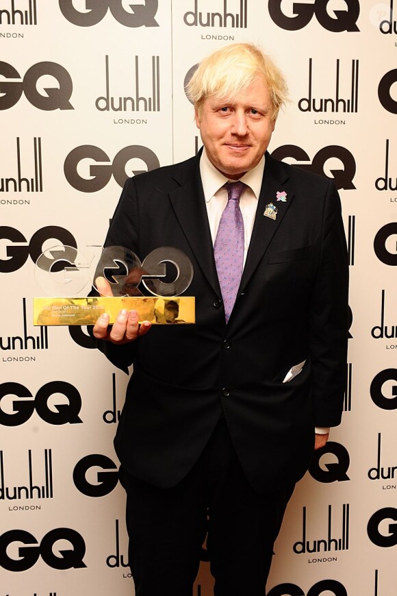 Boris Johnson, maire de Londres et Politicien de l'Année des GQ Men Of The Year Awards 2012. Londres, le 4 septembre 2012.
