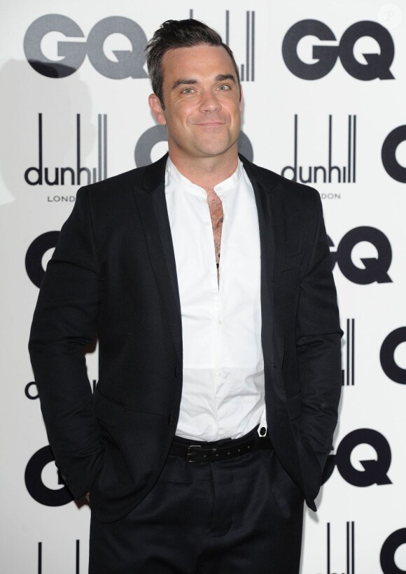 Robbie Williams lors des GQ Men Of The Year Awards tenus à la Royal Opera House. Londres, le 4 septembre 2012.