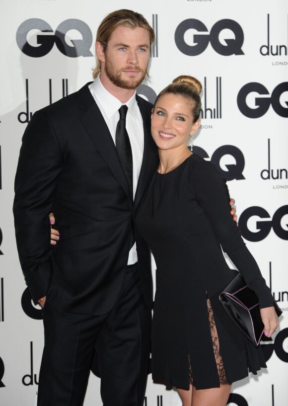 Chris Hemsworth, Révélation Internationale de l'Année, bénéficiait du soutien de sa femme Elsa Pataky lors des The GQ Men of the Year Awards 2012. Londres, le 4 septembre 2012.