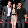 Robert Pattinson, Kristen Stewart et Taylor Lautner à Los Angeles le 3 novembre 2011