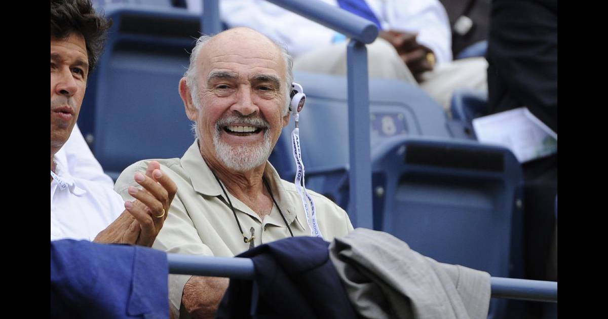 Sean Connery lors du quart de finale de l'US Open entre David Ferrer et