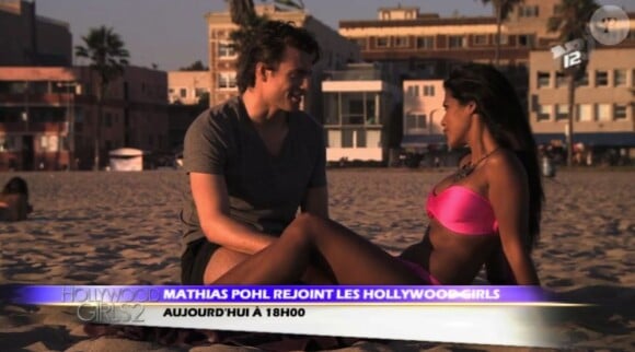 Ayem Nour et Matthias Pohl de Secret Story dans Hollywood Girls 2 sur NRJ 12 le mercredi 12 septembre 2012