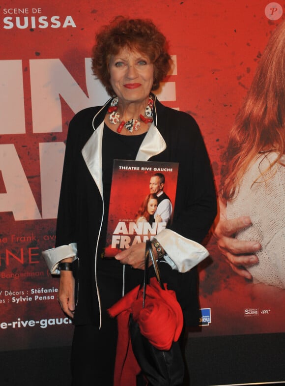 Andréa Ferréol à la première de la pièce Anne Frank au Théâtre Rive Gauche à Paris, le 11 septembre 2012.