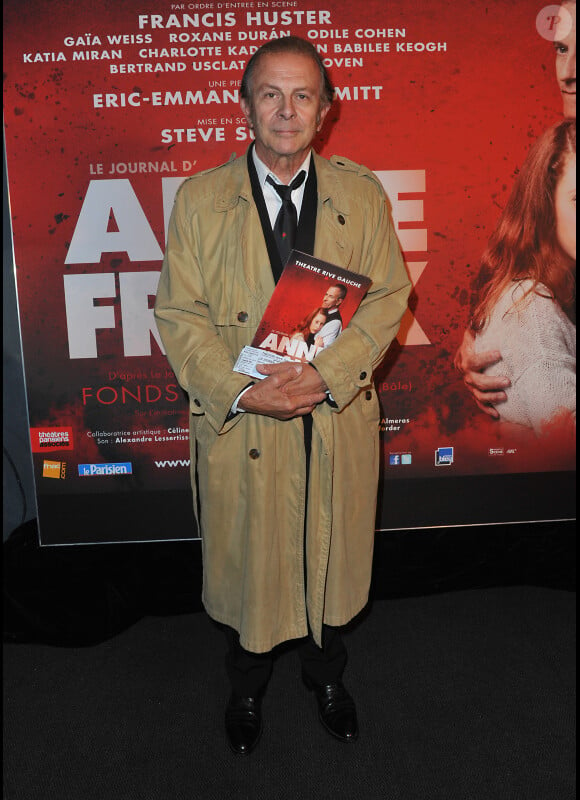 Roland Giraud à la première de la pièce Anne Frank au Théâtre Rive Gauche à Paris, le 11 septembre 2012.