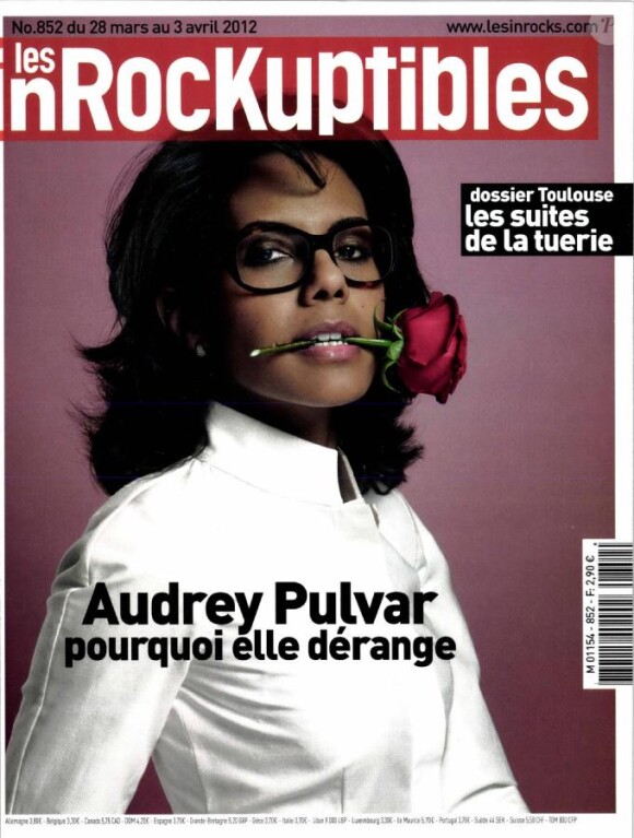 Audrey Pulvar fait la couverture des Inrocks en mars 2012.