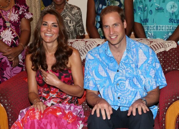 Kate Middleton et le prince William lors de sa visite au gouverneur général Frank Kabui à Honiara, capitale des Iles Salomon le 16 septembre 2012