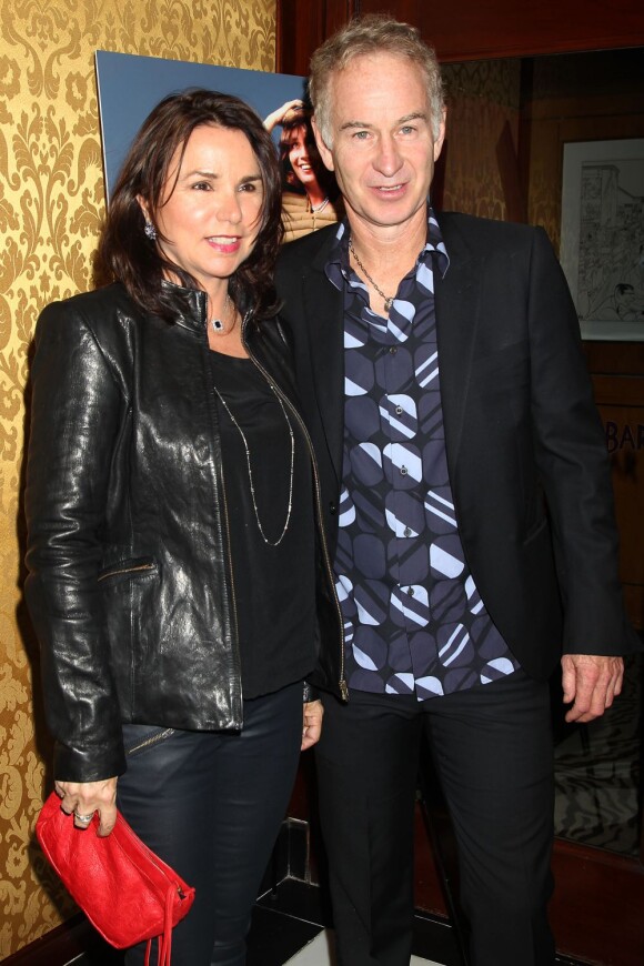 Patty Smyth et John McEnroe lors de la soirée qui marque la sortie du livre My Mother Was Nuts - A Memoir de Penny Marshall à New York City le 19 septembre 2012