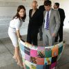 Visite du musée national de sculpture du Brésil de São Paulo, dit MUBE, le 18 septembre 2012. La princesse Mary et le prince Frederik de Danemark étaient en visite officielle au Brésil du 16 au 21 septembre 2012