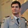 Florent Manaudou lors d'une réception donnée en son honneur au ministère de la Défense de Paris le 12 septembre 2012 après sa médaille olympique obtenue sur le 50m nage libre à Londres.