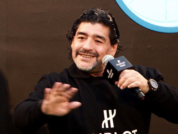 Diego Armando Maradona à Shanghai en China le 17 janvier 2012