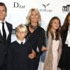 Marie Sara et ses enfants lors de la soirée d'inauguration de la Cite du Cinéma à Saint Denis le 21 septembre 2012