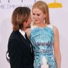 Nicole Kidman et son mari Keith Urban, nouveau juré d'American Idol, à la 64eme ceremonie des Emmy Awards a Los Angeles, le 23 septembre 2012.