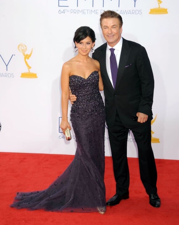 Alec Baldwin et Hilaria Thomas à la 64eme ceremonie des Emmy Awards a Los Angeles, le 23 septembre 2012.