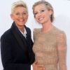 Ellen DeGeneres et Portia de Rossi à la 64eme ceremonie des Emmy Awards à Los Angeles, le 23 septembre 2012.
