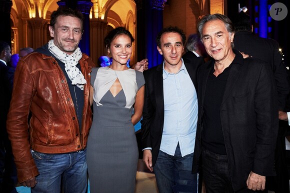 Jean-Paul Rouve, Viriginie Ledoyen, Elie Semoun et Richard Berry lors de la soirée Pilot de Zénith au Musée des Arts et Métiers à Paris le 17 septembre 2012