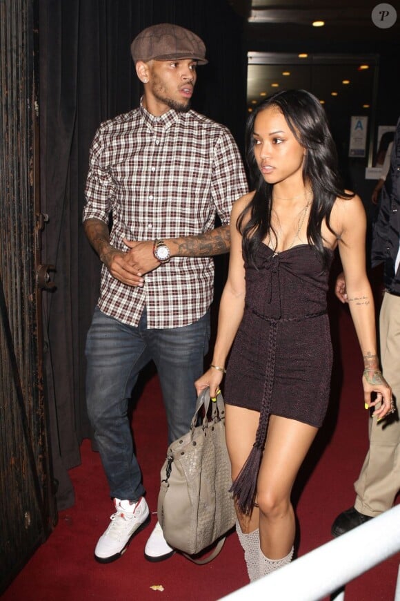 Chris Brown et sa petite amie Karrueche Tran à Los Angeles, le 29 août 2012.