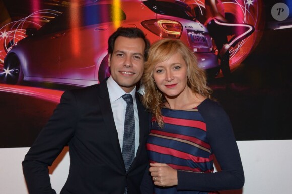 Laurent Laffite et Julie Ferrier à la soirée A-Mazing pour le lancement de la nouvelle Mercedes Classe A au Point Ephémère à Paris le 26 septembre 2012