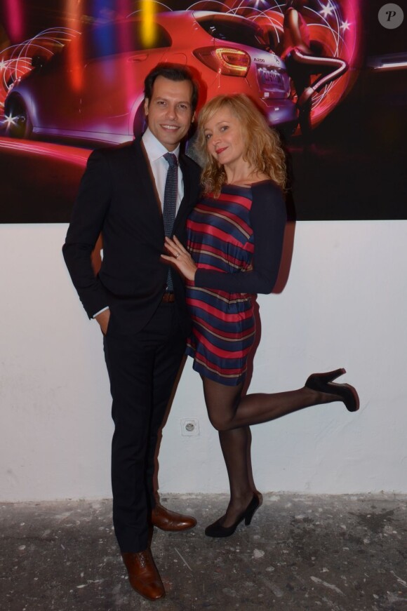 Laurent Laffite et Julie Ferrier à la soirée A-Mazing pour le lancement de la nouvelle Mercedes Classe A au Point Ephémère à Paris le 26 septembre 2012