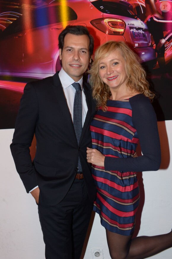 Laurent Laffite et Julie Ferrier à la soirée A-Mazing pour le lancement de la nouvelle Mercedes Classe A au Point Ephémère à Paris le 26 septembre 2012