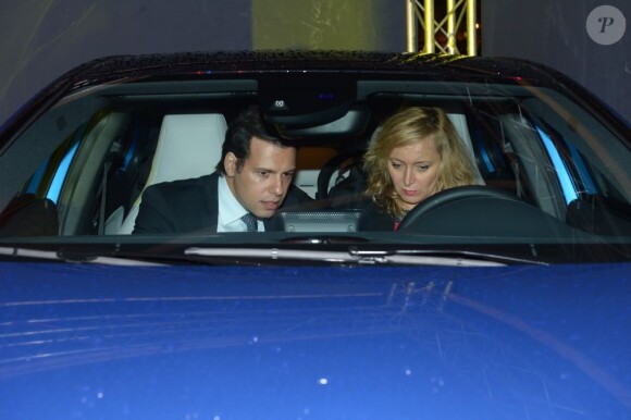 Laurent Laffite et Julie Ferrier à la soirée A-Mazing pour le lancement de la nouvelle Mercedes Classe A au Point Ephémère à Paris le 26 septembre 2012