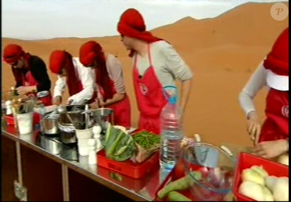 Épreuve en équipe au Maroc dans le 6e épisode de Masterchef, jeudi 27 septembre 2012 sur TF1 - L'équipe rouge en pleine action